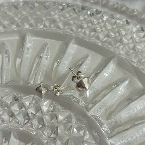 Sterling silver pointed stud earrings